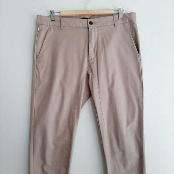 ZANEROBE Slim Fit Casual Pants Beige Cotton Blend Men's Sz 34 - Picture 2 of 10